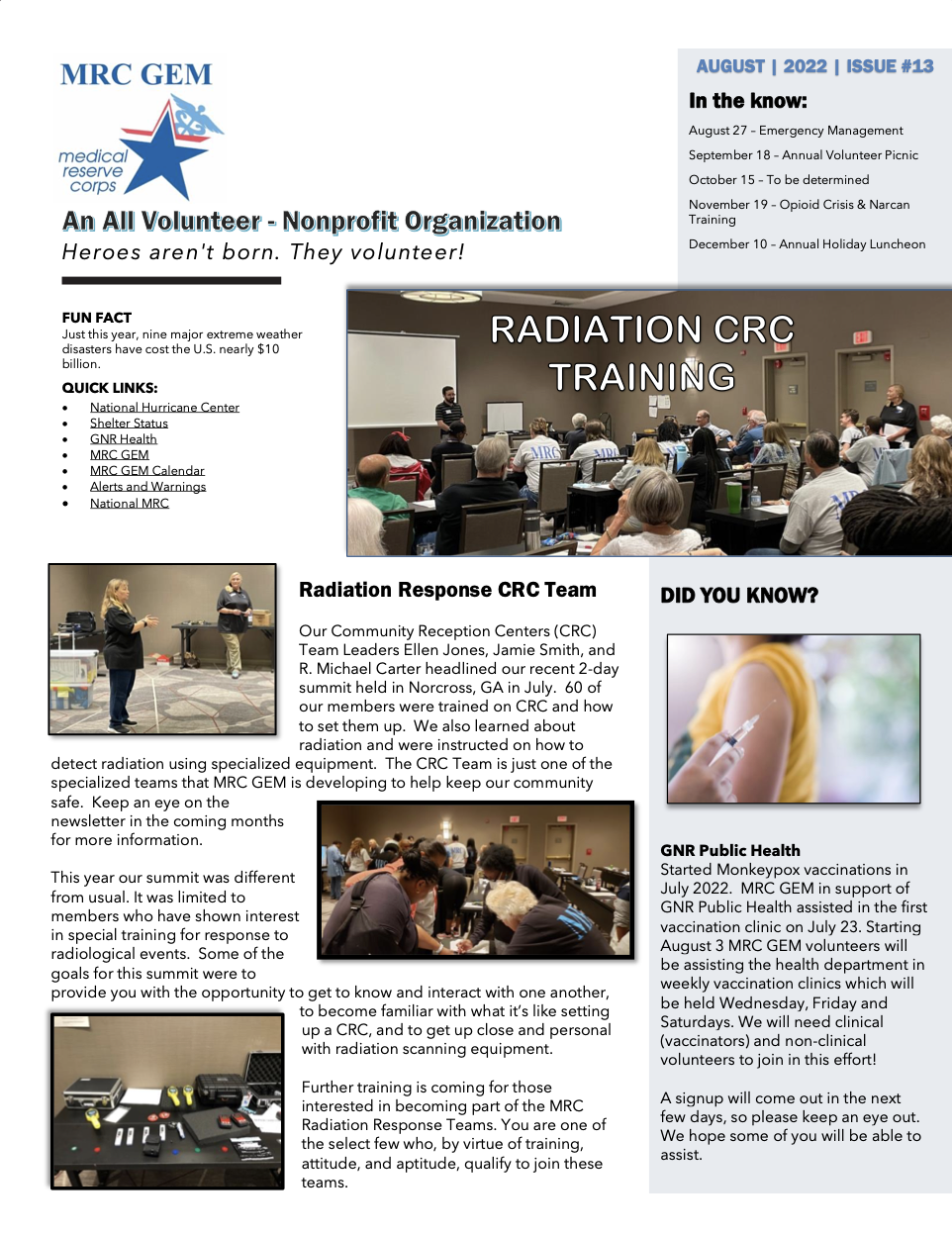 Newsletter - August 2022