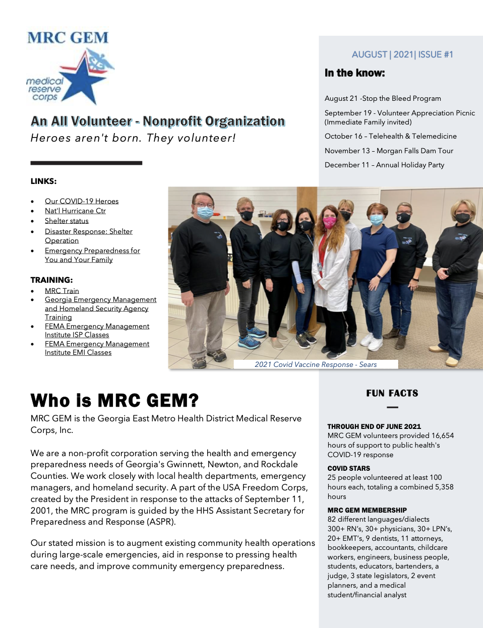 Newsletter - August 2021