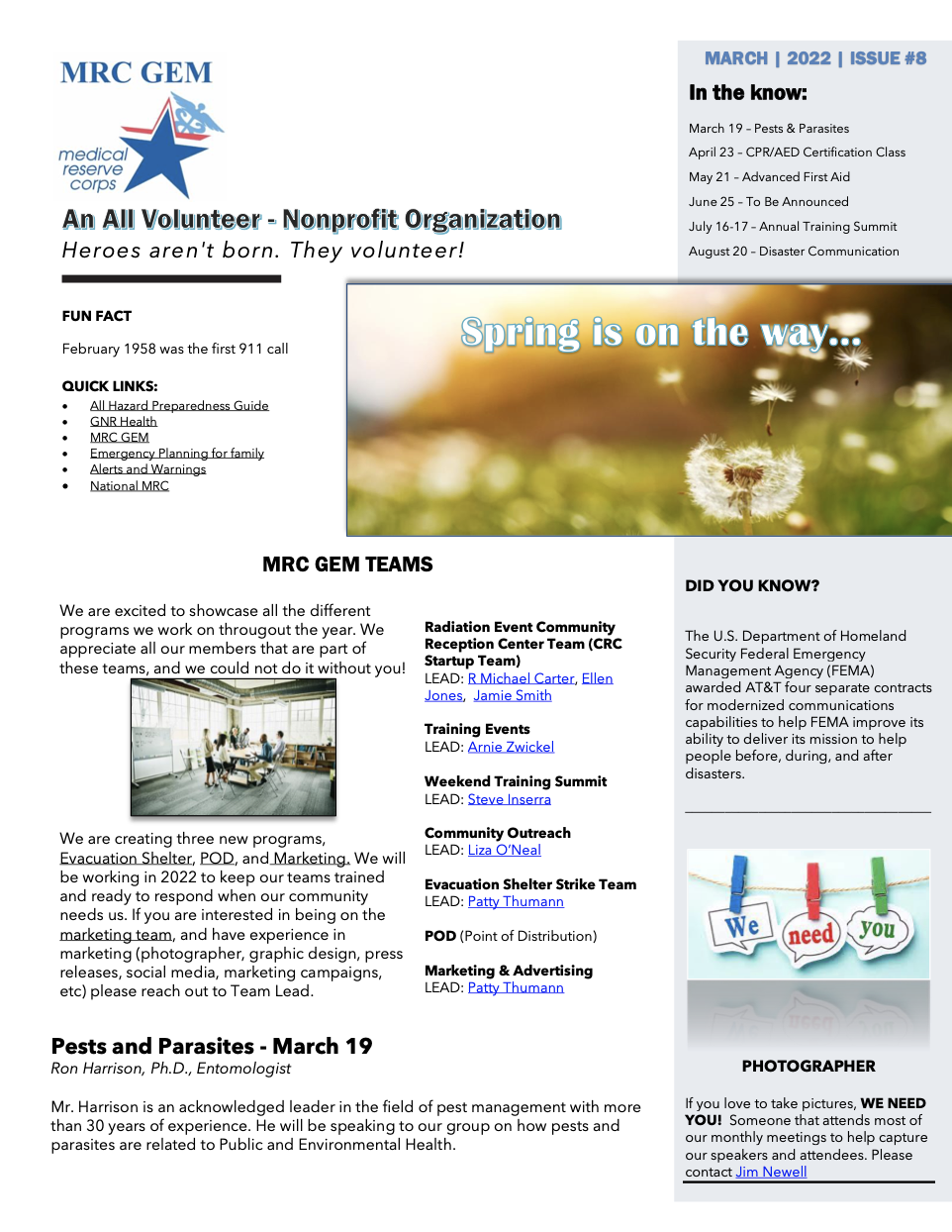Newsletter - March 2022