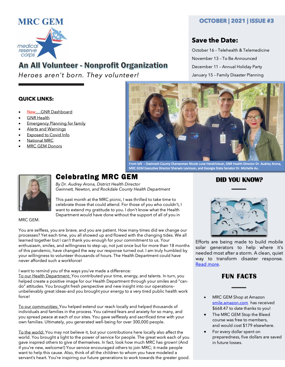 Newsletter - October 2021