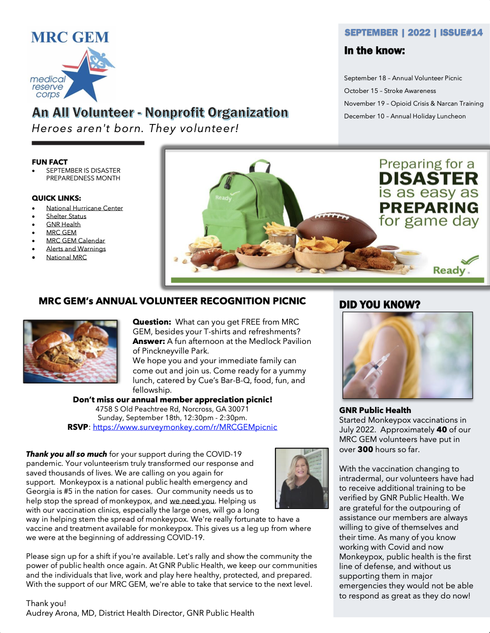 Newsletter - September 2022