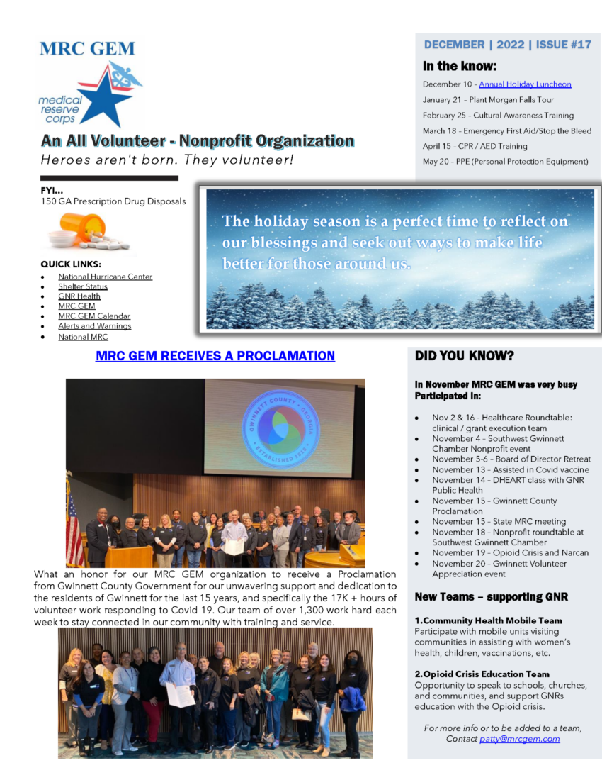 Newsletter - December 2022