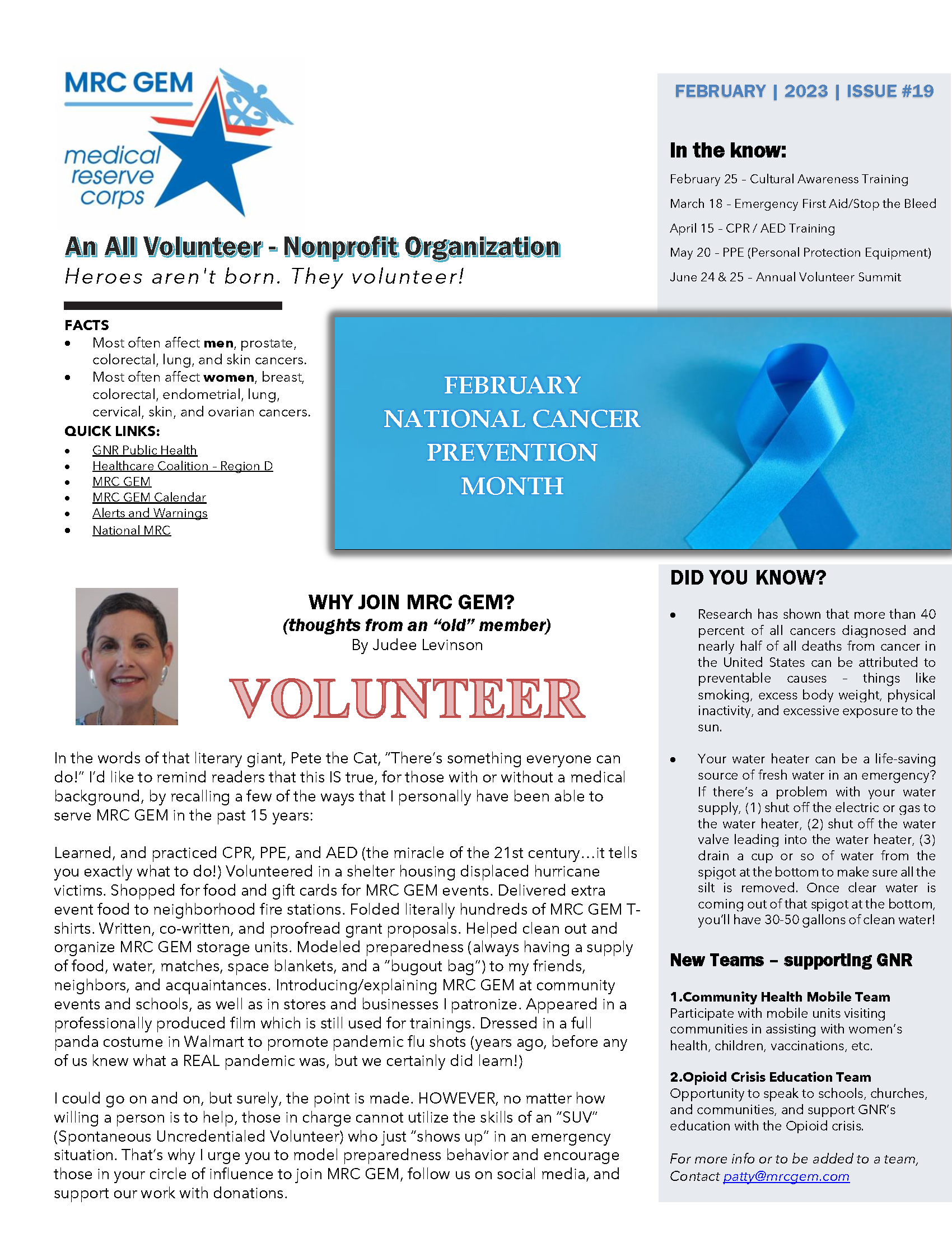 Newsletter - February 2023